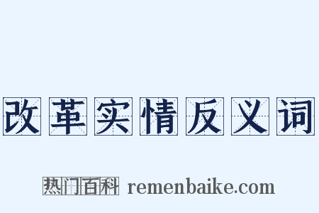 改革实情反义词是什么意思的图片